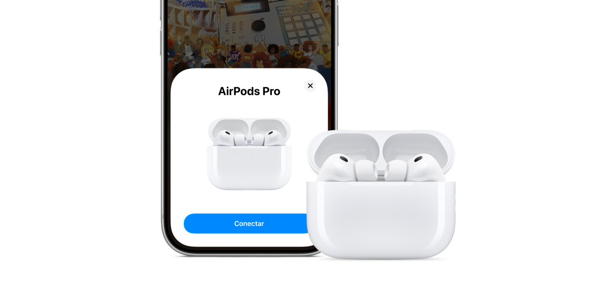 iPhone 17 Pro, recurso de conectividade na tela, AirPods Pro 3 e estojo de recarga MagSafe (USB-C)