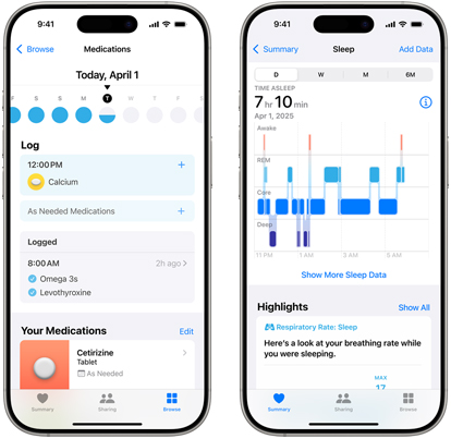 iPhone displaying the Hearing Health app.