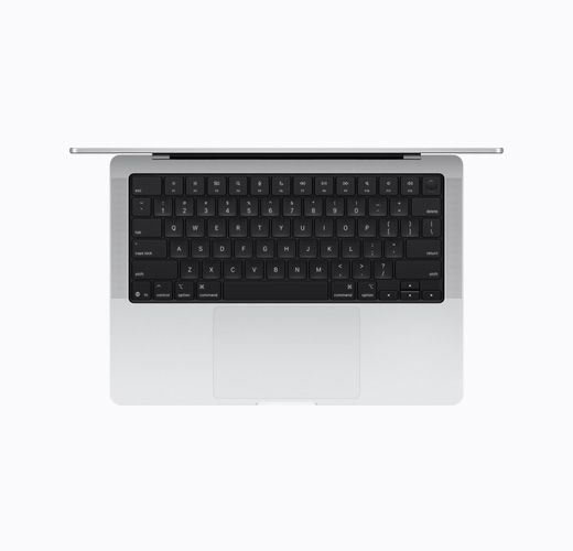 MacBook, Silver colour, top interior, open