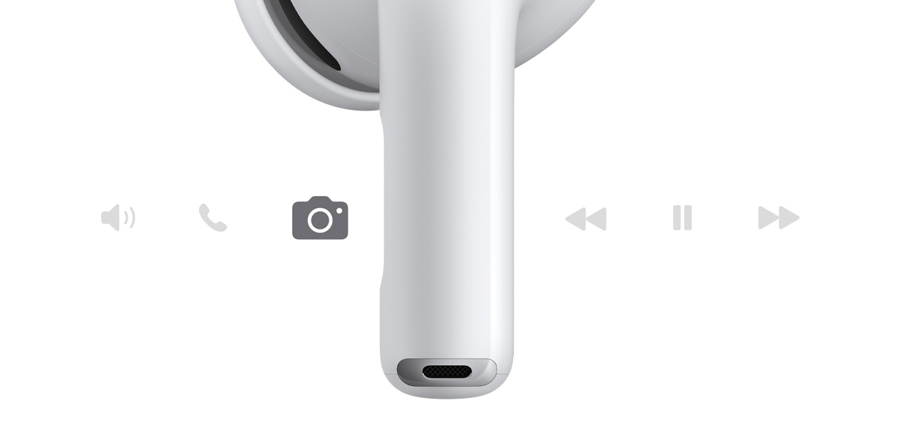 AirPods Pro 3، سماعة رأس لاسلكية، لون أبيض، جذع قصير