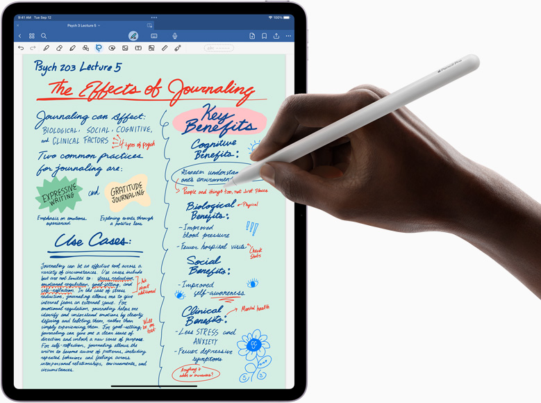 A Goodnotes 6 egy iPad Airen